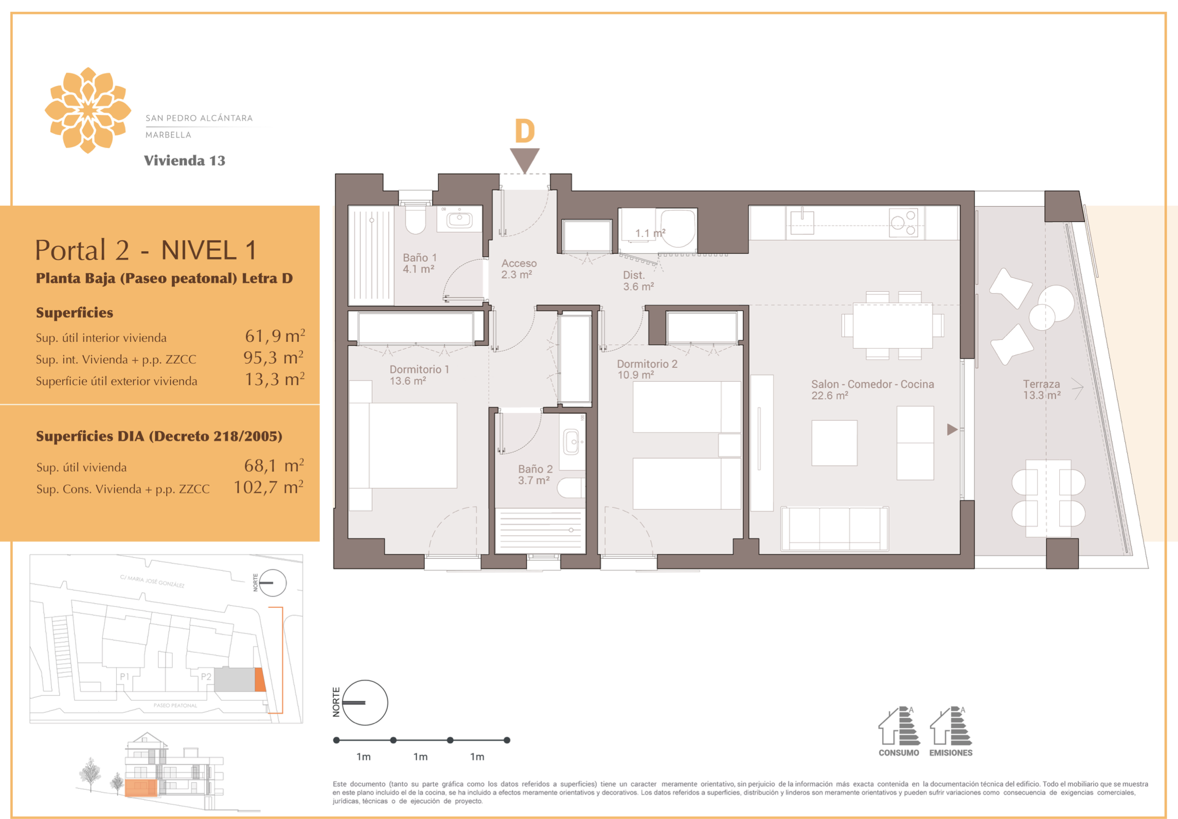 Apartamento nuevo de 2 habitaciones en San Pedro - mibgroup.es