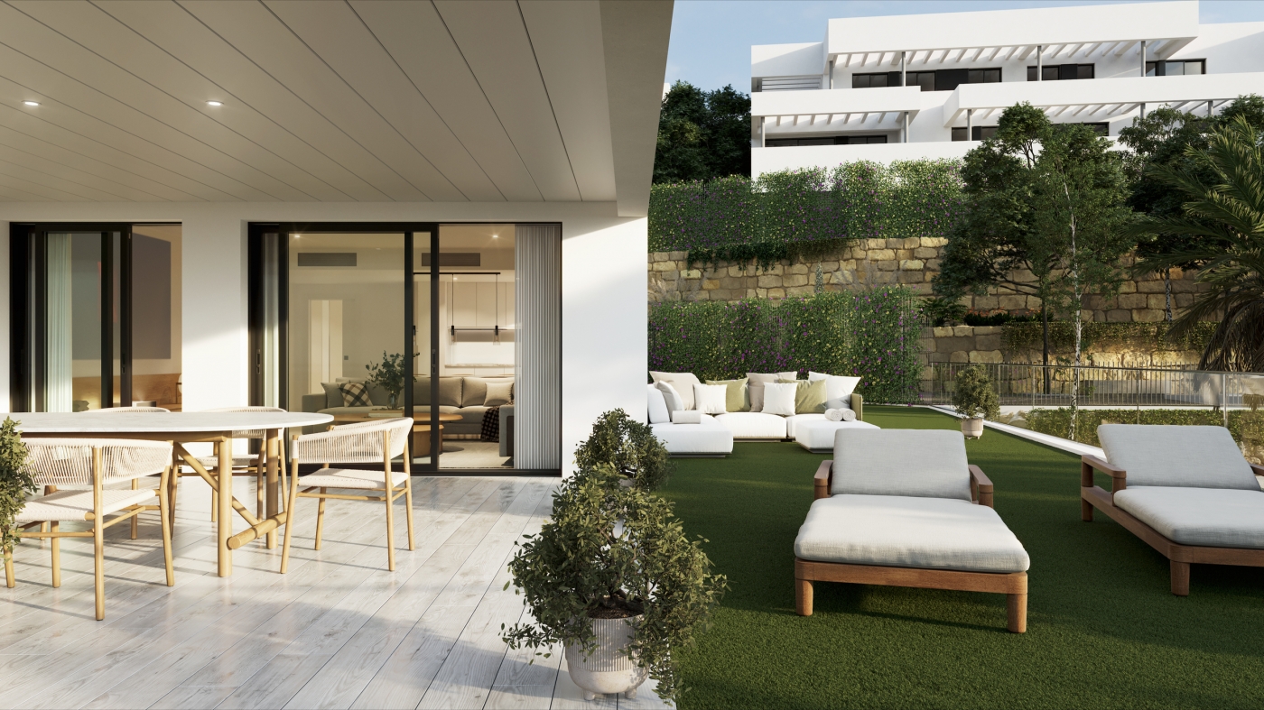 Apartamentos en Casares con vistas al mar y la montaña — piscina, jardines y golf cercano - mibgroup.es